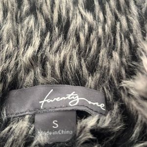 Forever21 fuzzy-lined zip-up sweater.